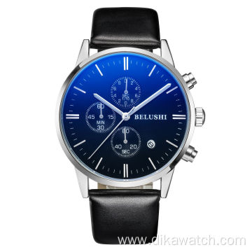 BELUSHI Top Brand Men Watch Luxury Stainless Steel Fashion Blue Quartz Watches Wrist Men Waterproof Wristwatch 2021 Newest